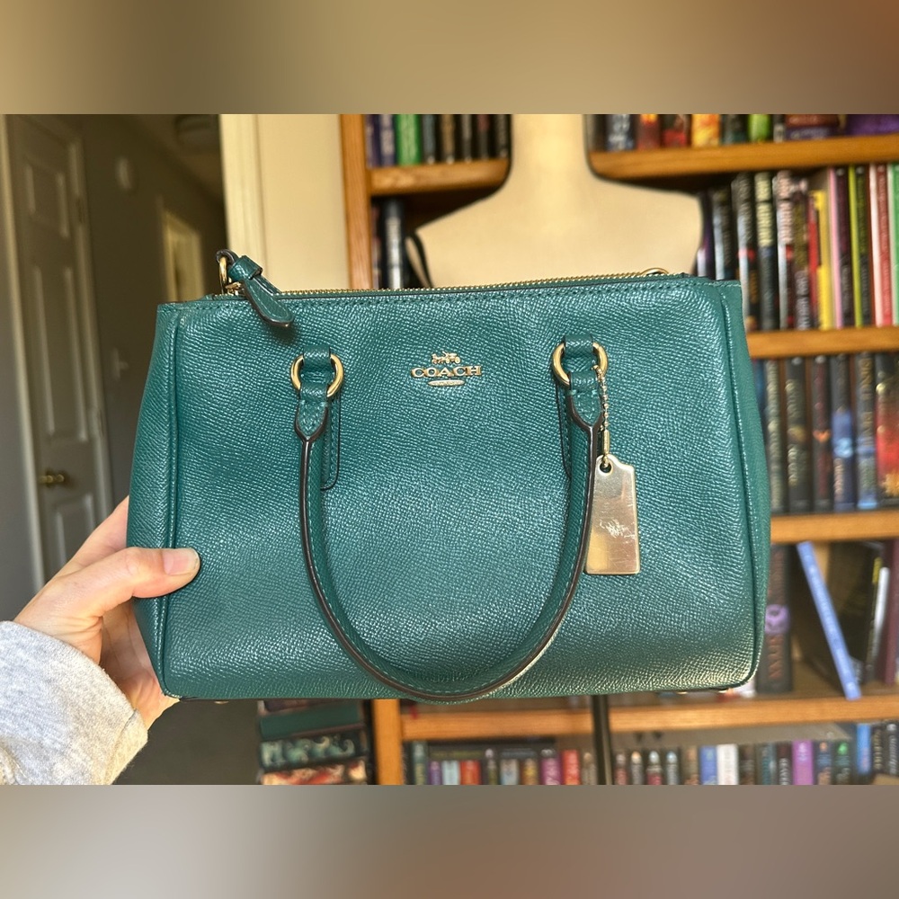 Coach Turquoise Leather Satchel